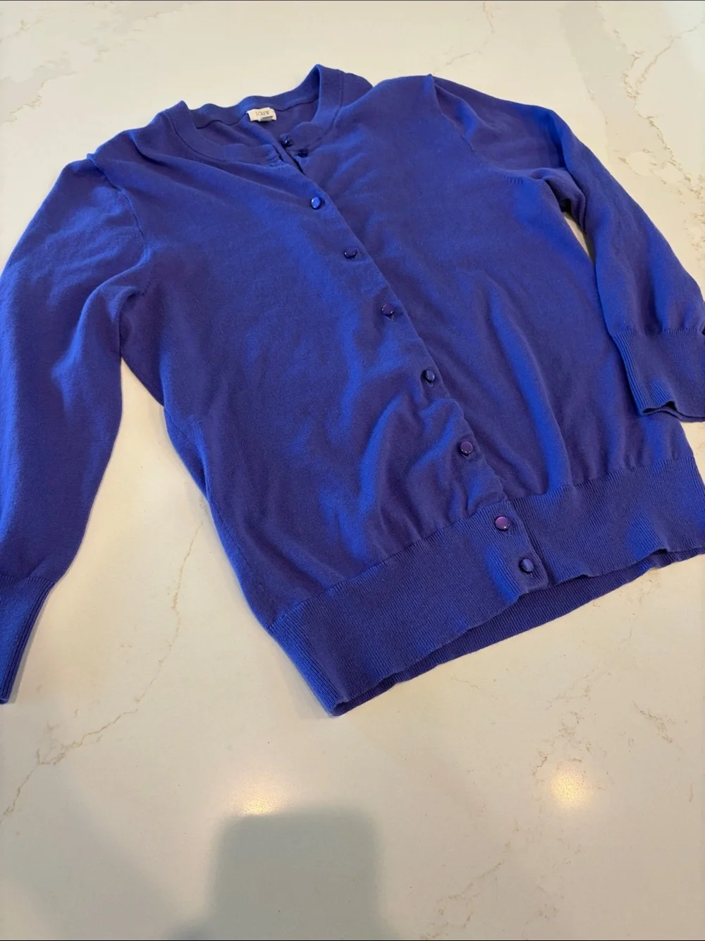 J. Crew Purple Button-Front Women's Cardigan M